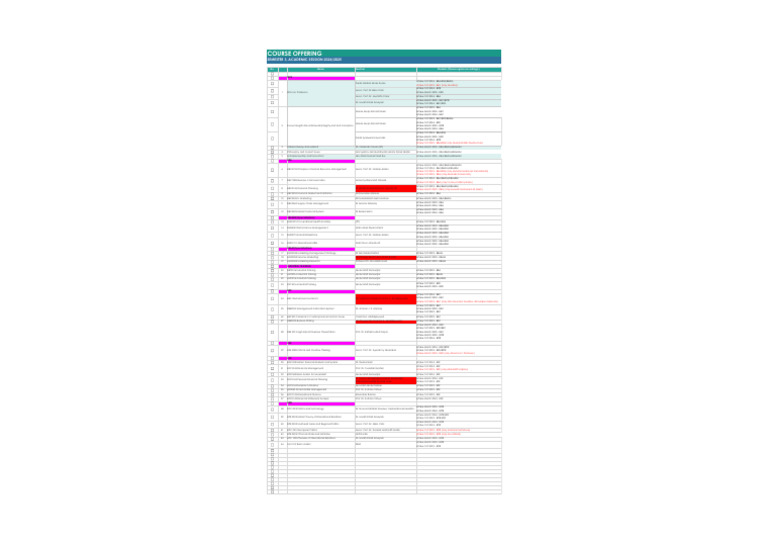 Student's Copy of Course Offering - Semester 3 - AS2024-2025 - Lessons ...