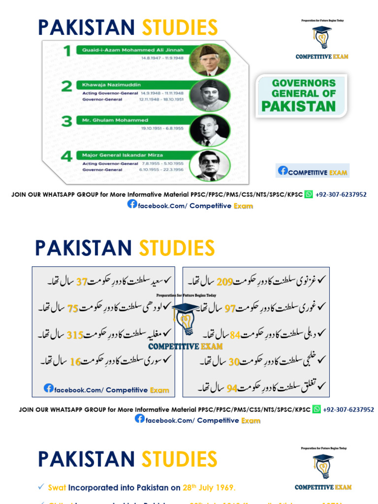Pakistan Studies Competitive Exam Guide | PDF | Khyber Pakhtunkhwa ...