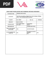 Roof Sheeting Installation Method Statement | PDF | Crane (Machine) | Roof