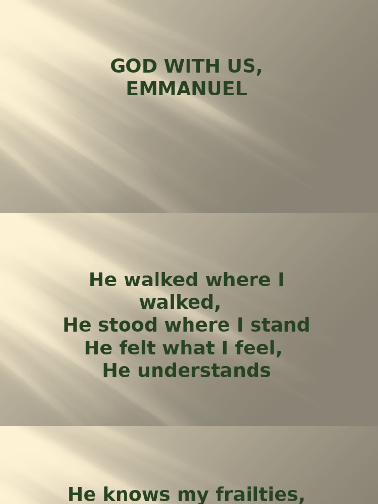 God With Us Emmanuel | PDF