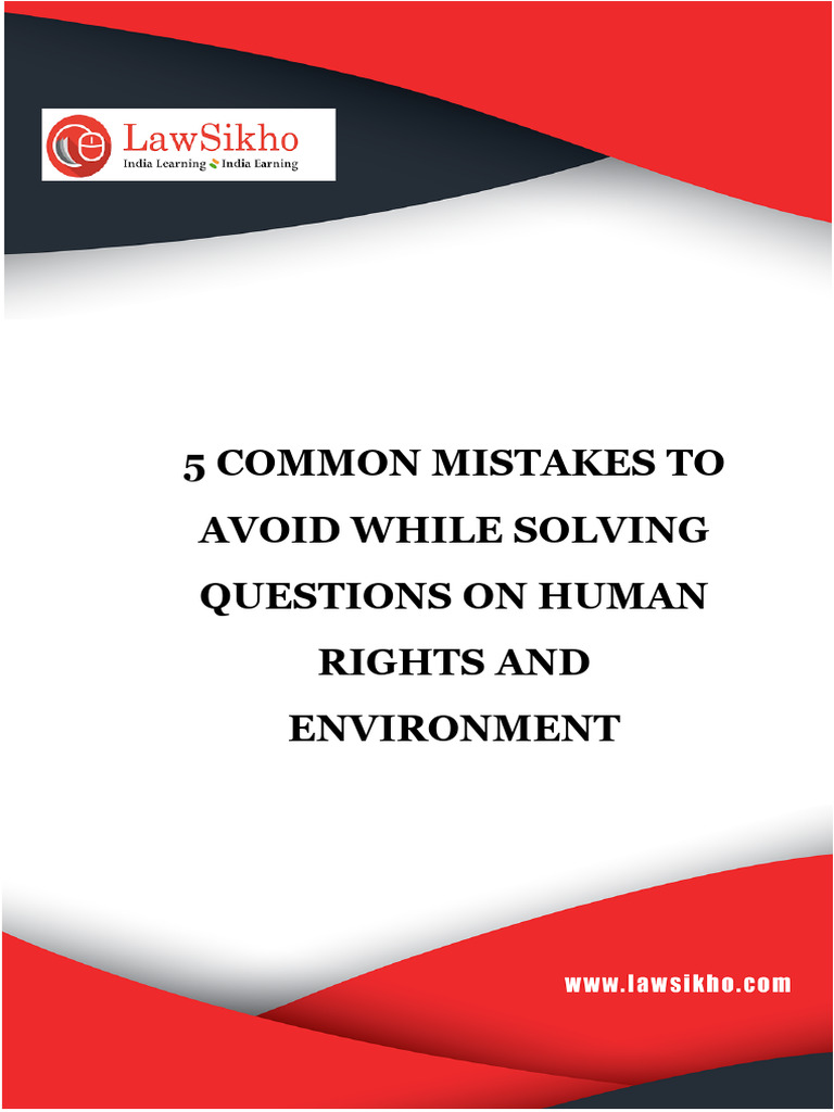 5 Common Mistakes To Avoid While Solving Questions On Human Rights and ...