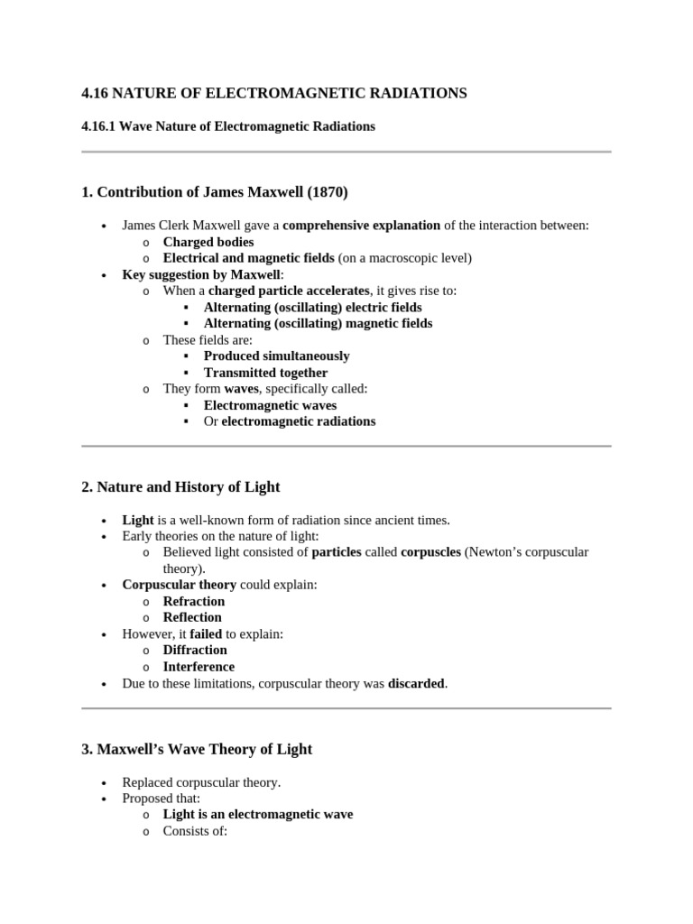 Nature and Properties of Electromagnetic Waves | PDF | Electromagnetic ...