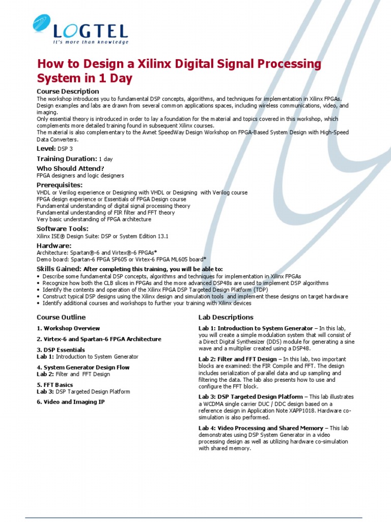 How To Design A Xilinx Digital Signal Processing System 13 1 PDF