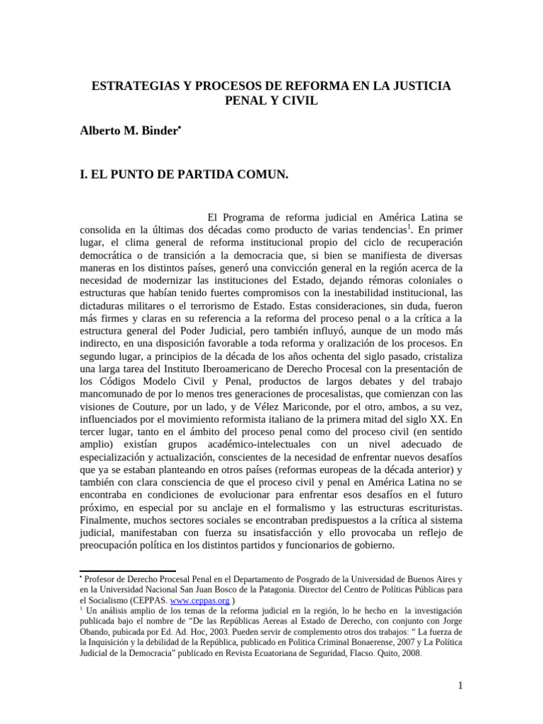 Estrategias y Procesos de Reforma en La Justicia Penal y Civil | PDF ...