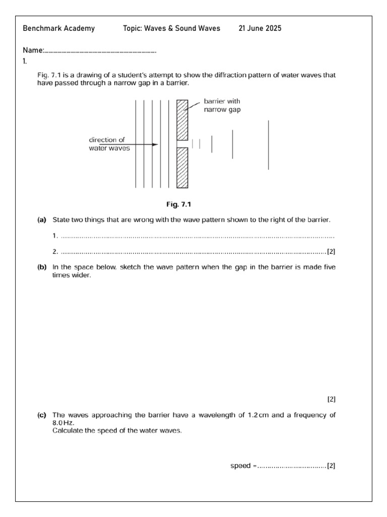 Waves Test 3 | PDF
