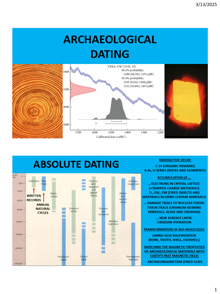 Lecture 7-Archaeological Dating | PDF | Radiocarbon Dating | Physical ...