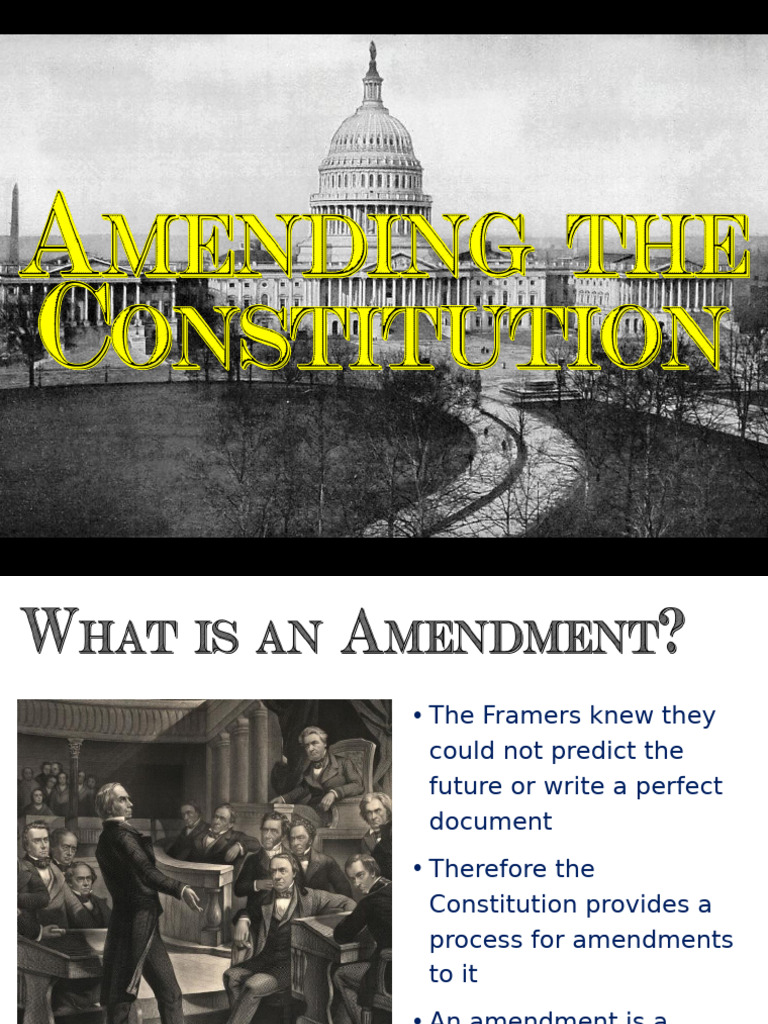06 - Amending The Constitution 1 | PDF
