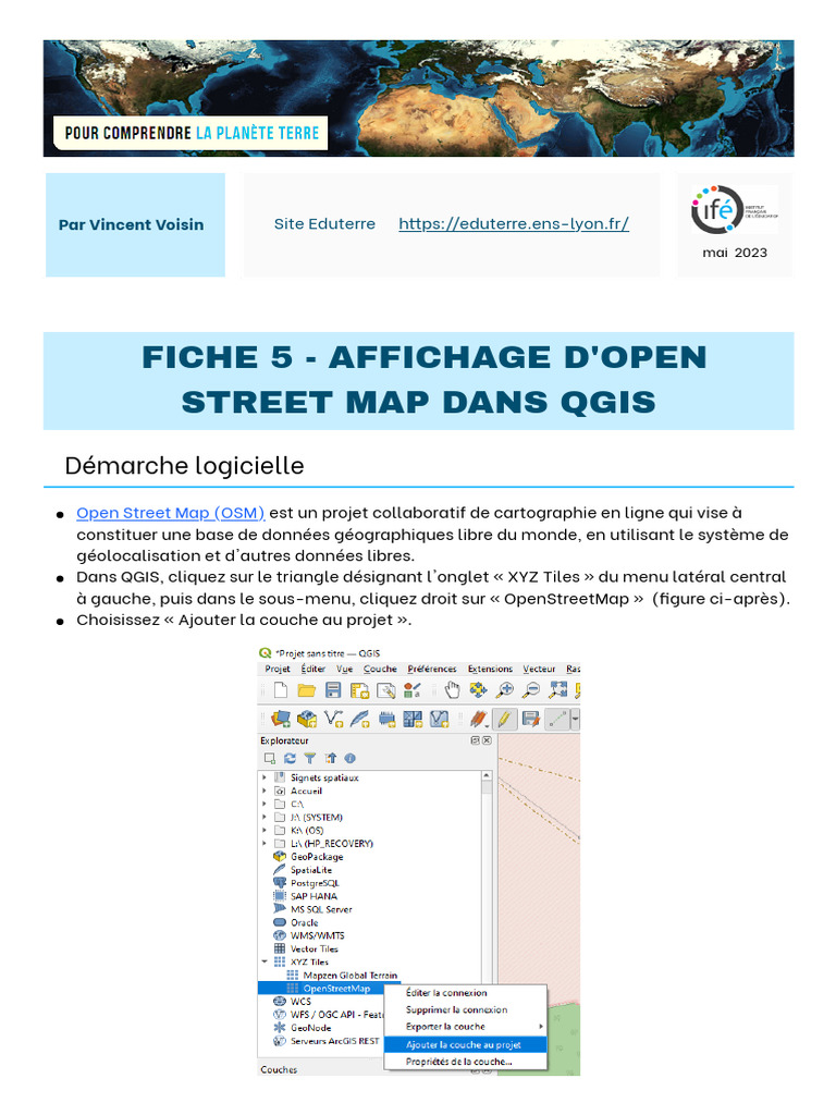 Affichage OpenStreetMap dans QGIS | PDF