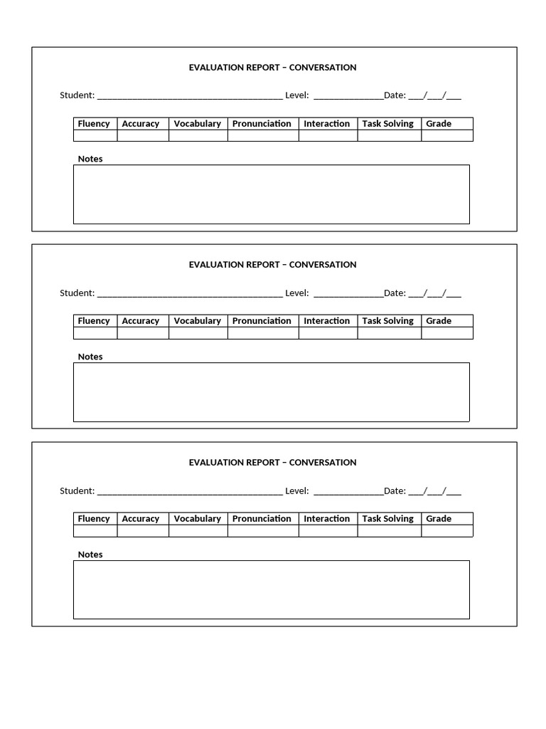 Evaluation Report Conversation | PDF