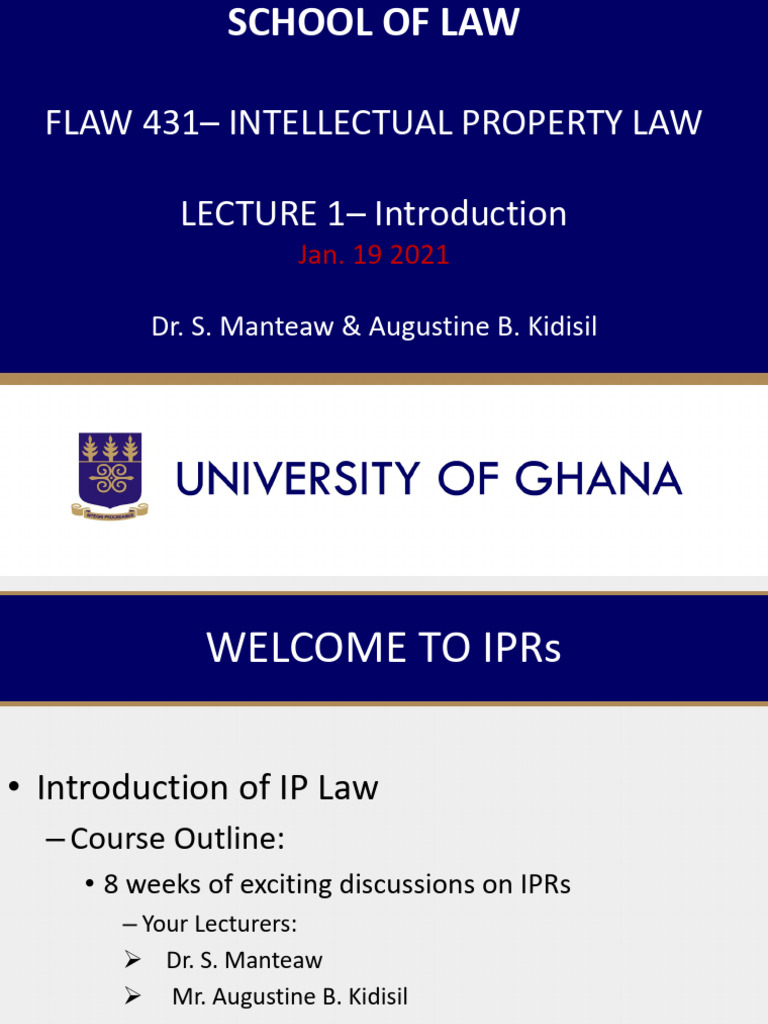 Introduction to Intellectual Property Law | PDF | Intellectual Property ...