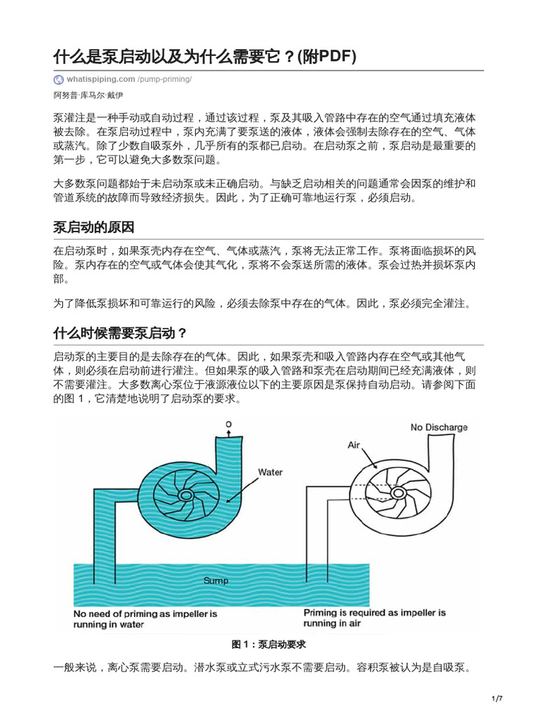 52-What is Pump Priming and Why It is Required With PDF 泵启动 | PDF