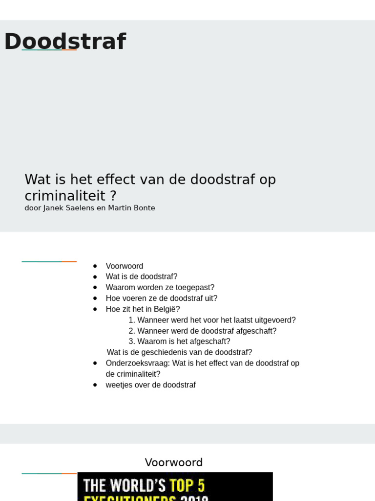 Doodstraf of Belgium | PDF