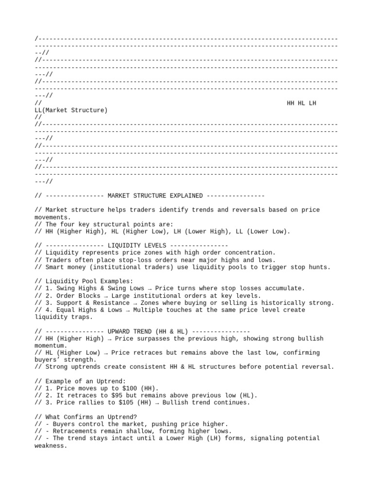 Market Structure and Liquidity Guide | PDF | Market Trend | Market ...