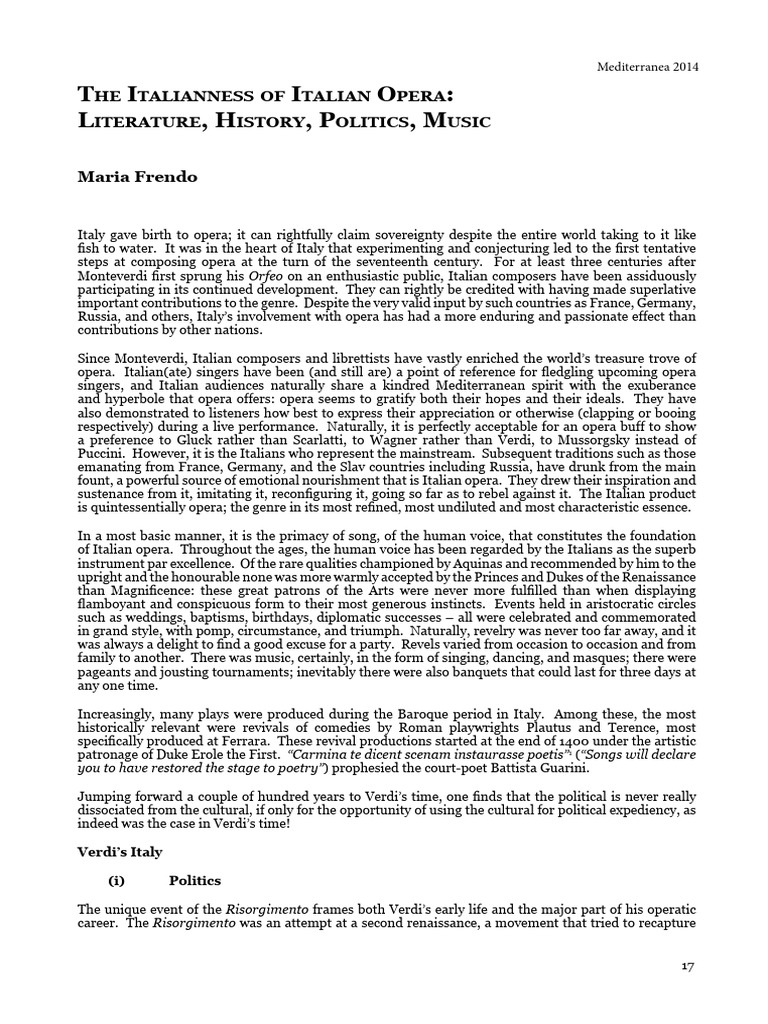 The Italianness of Italian Opera Literature History Politics Music 2014 ...