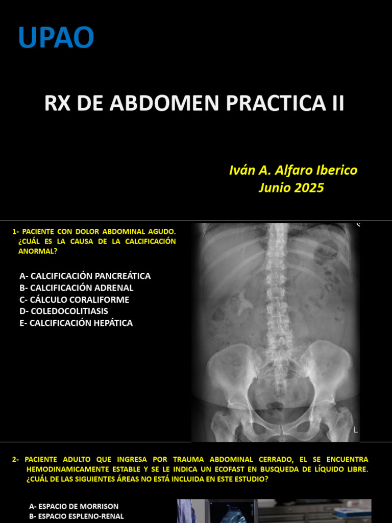 Radiologia de Abdomen Practica II Junio 2025 | PDF | Abdomen ...