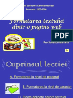 Format Area Textului Dintr o Pagina Web