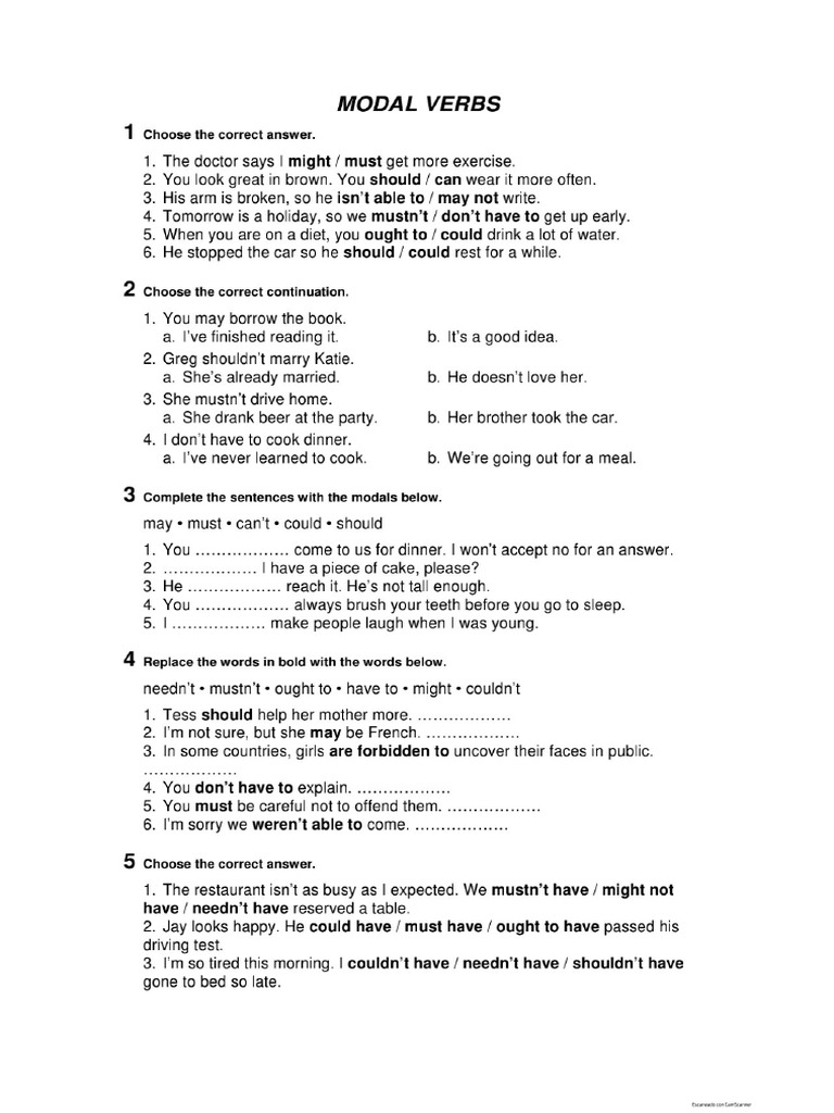 Modal Verbs | PDF