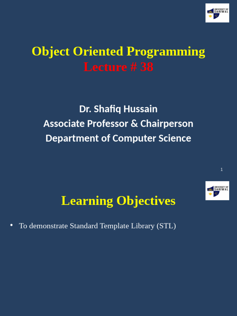 Lecture-38 Standard Template Library (STL) | PDF | Computer Programming ...