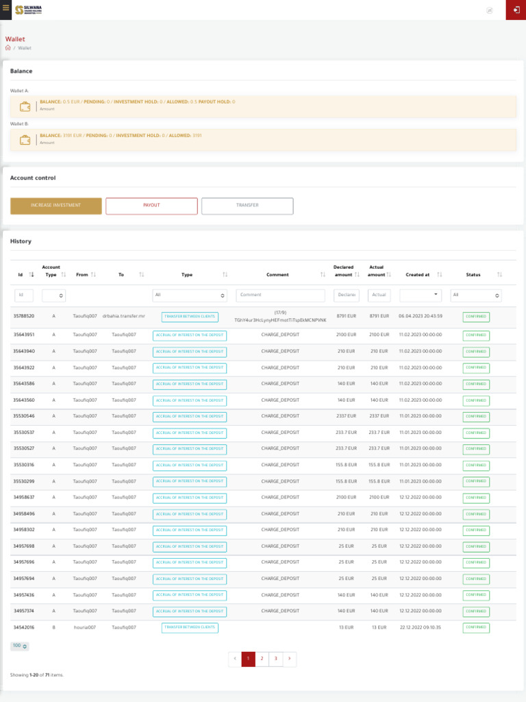 Wallet Transactions Overview | PDF