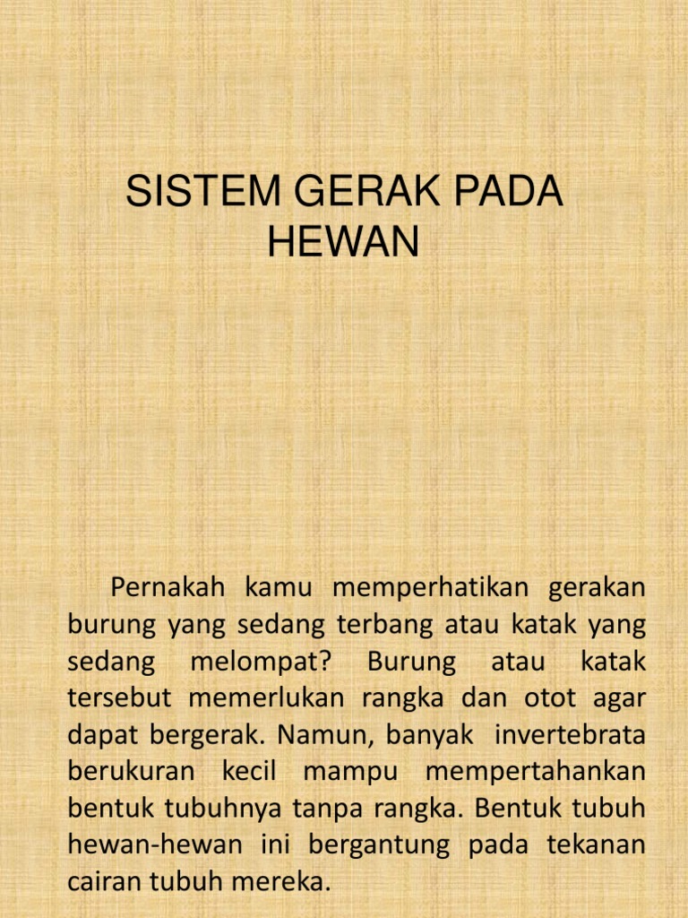  Sistem  Gerak  Pada Hewan 