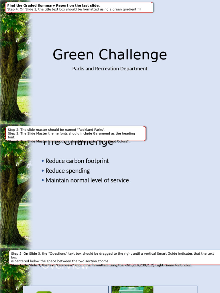 Green Challenge Report for Parks Dept | PDF | Recycling | Waste Management