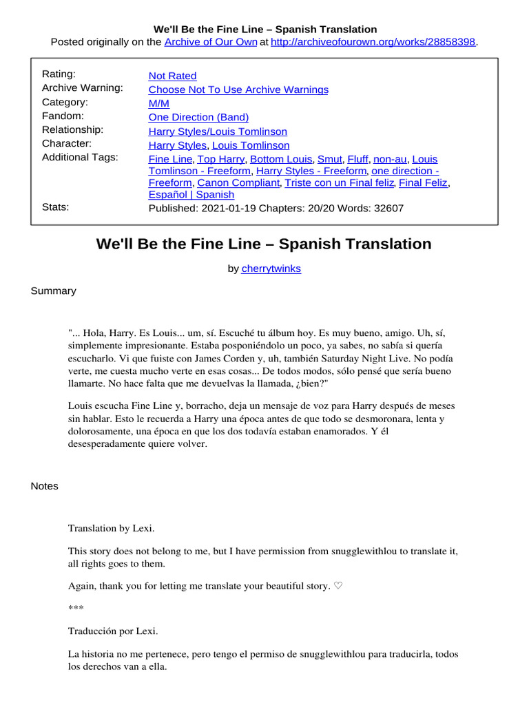 Well Be the Fine Line -- | PDF