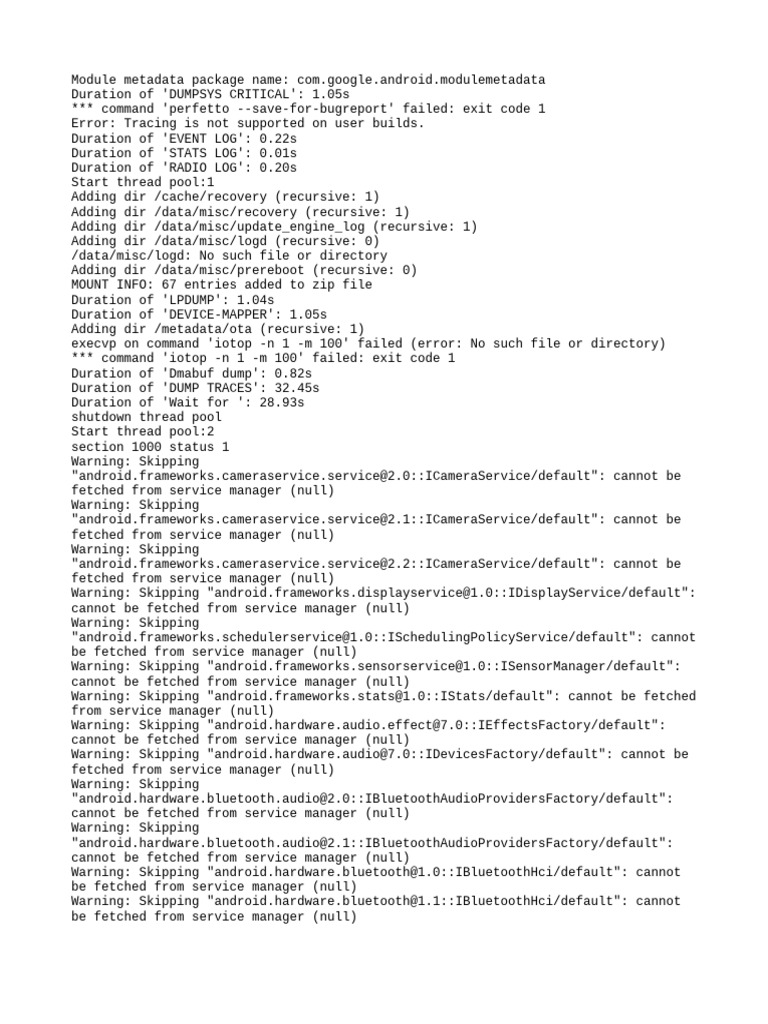 Android Module Metadata Log Analysis | PDF | Information Technology ...