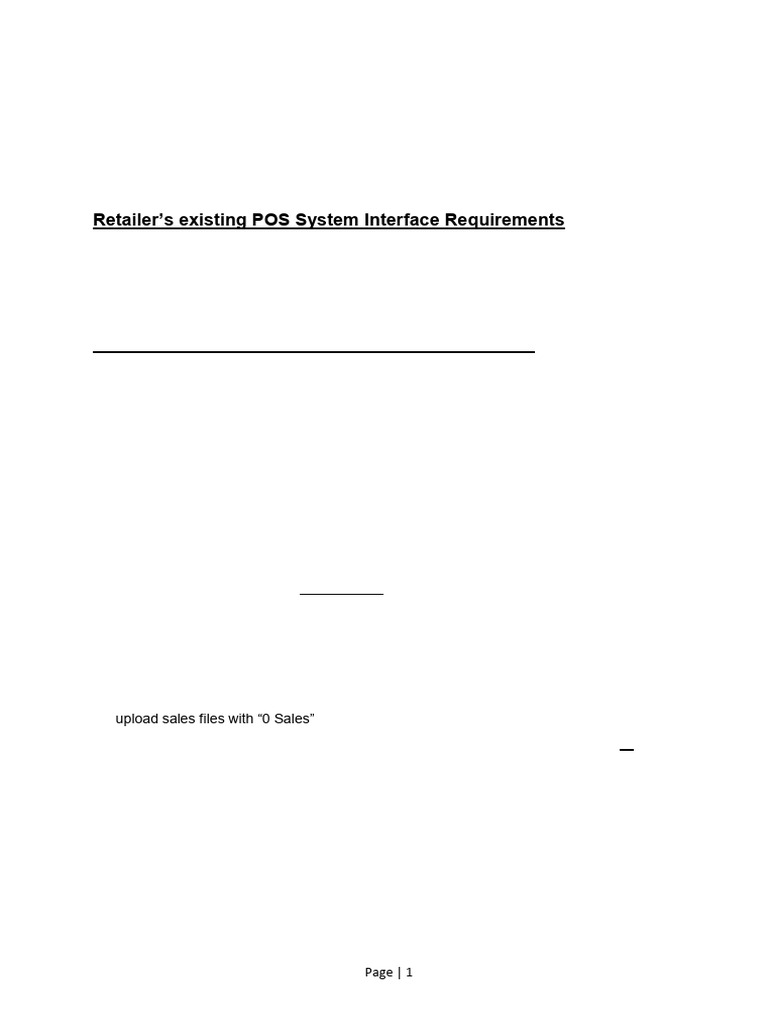 POS Interface Specifications v1.6 | PDF | Point Of Sale | Computing