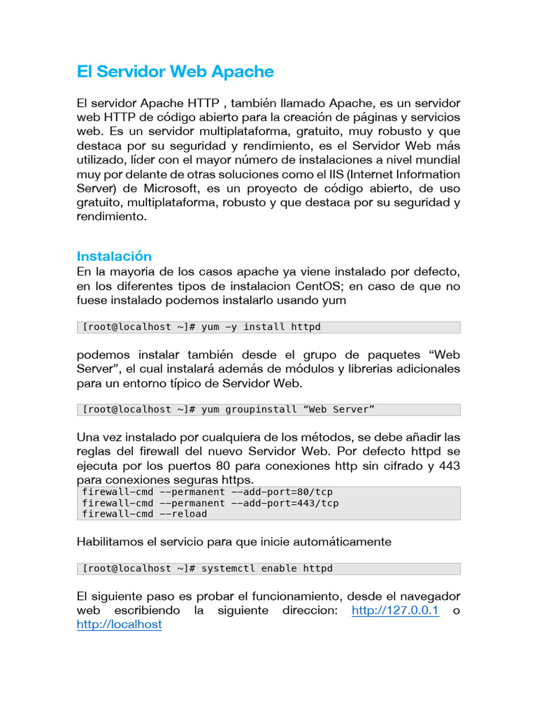 4.1. - El Servidor HTTP | PDF | Redes | Internet y web