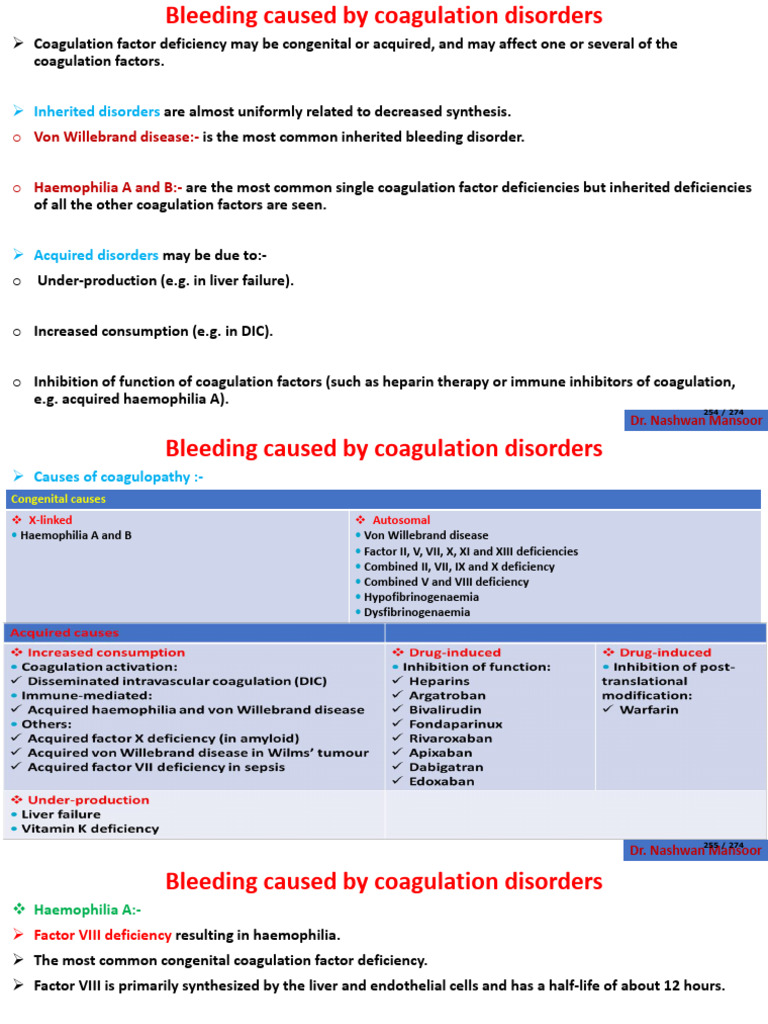 Coagulation Disorders and Bleeding Causes | PDF | Haemophilia | Coagulation