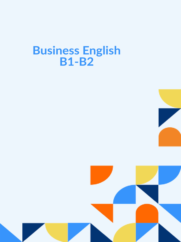 Business English Vocabulary Intermediate B1 B2 British English British