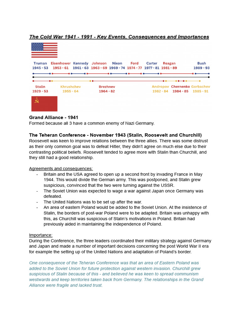 Cold War Conferences: Key Outcomes | PDF | Soviet Union | World Politics