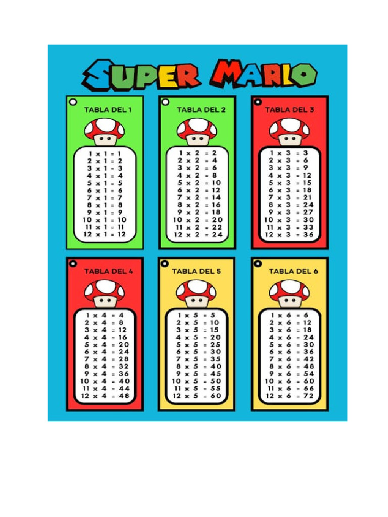Tablas Mario Bross | PDF