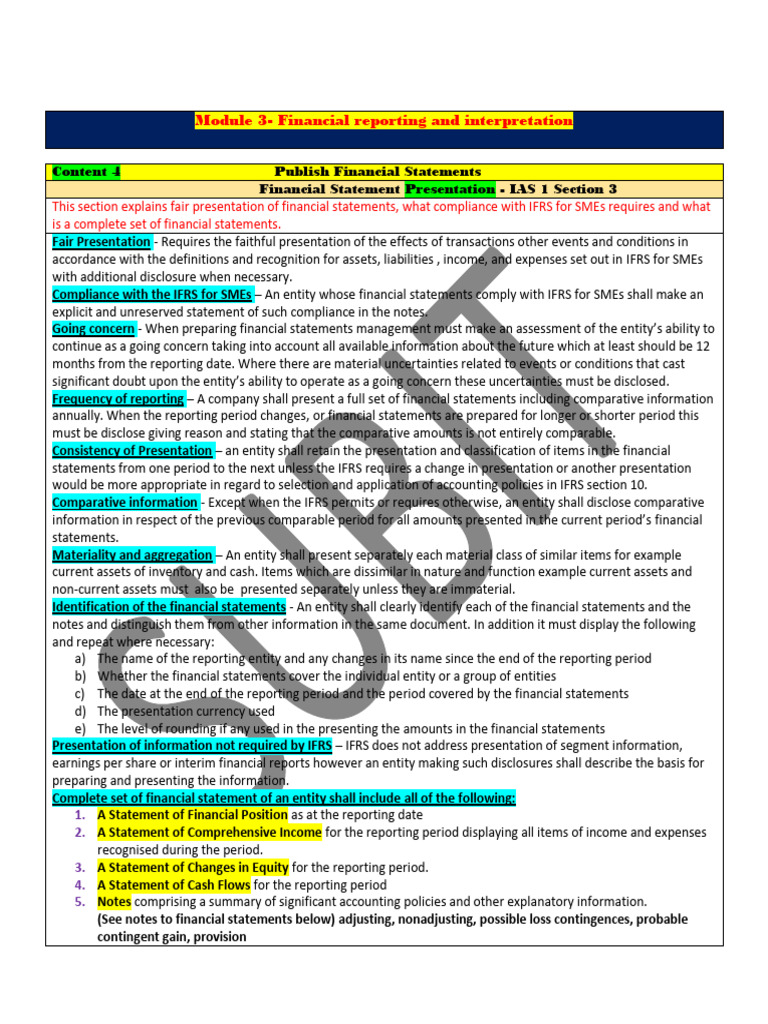 Financial Reporting and Interpretation Guide | PDF | Going Concern ...