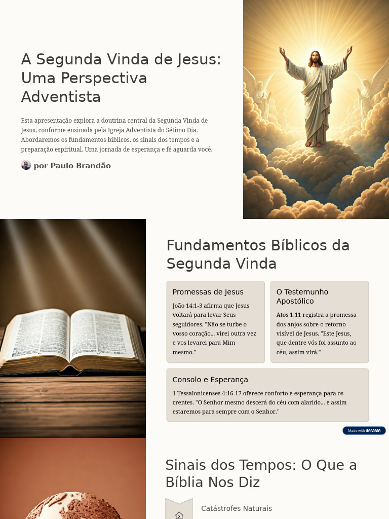 Segunda Vinda de Jesus: Esperança Adventista | PDF | Segunda vinda de ...