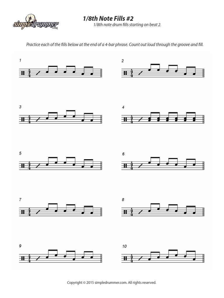 18th Note Fills 2 | PDF
