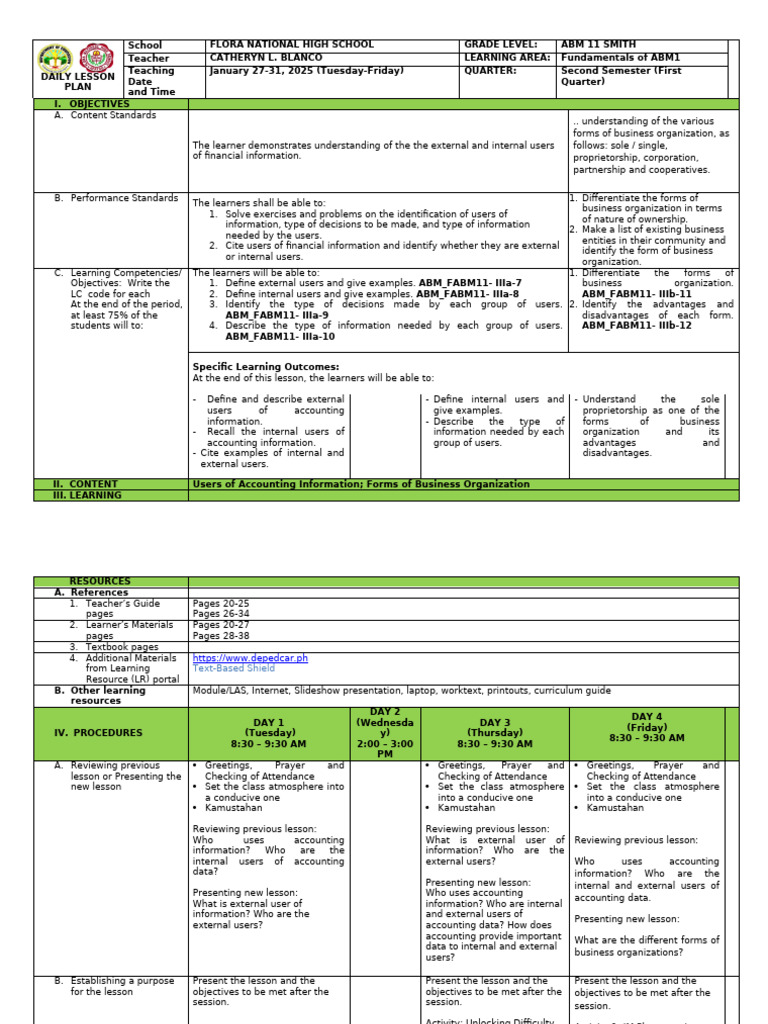 Internal Users of Accounting Information | PDF | Learning | Information
