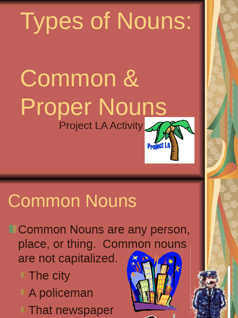 Common and Proper Nouns Guide | PDF | Grammar | Semantics