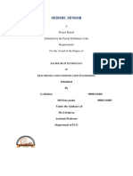 Seismic Sensor: A Project Report Submitted in The Partial Fulfilment of The Requirements For The Award of The Degree of