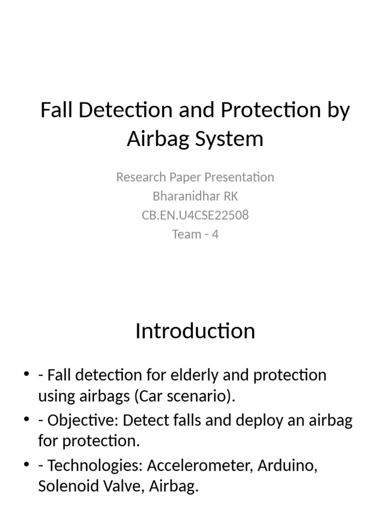 Fall Detection Presentation | PDF
