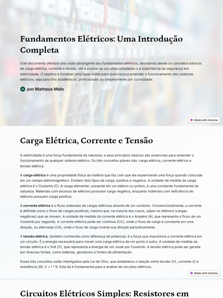 Fundamentos de Eletricidade e Circuitos | PDF | Circuitos em série e em ...