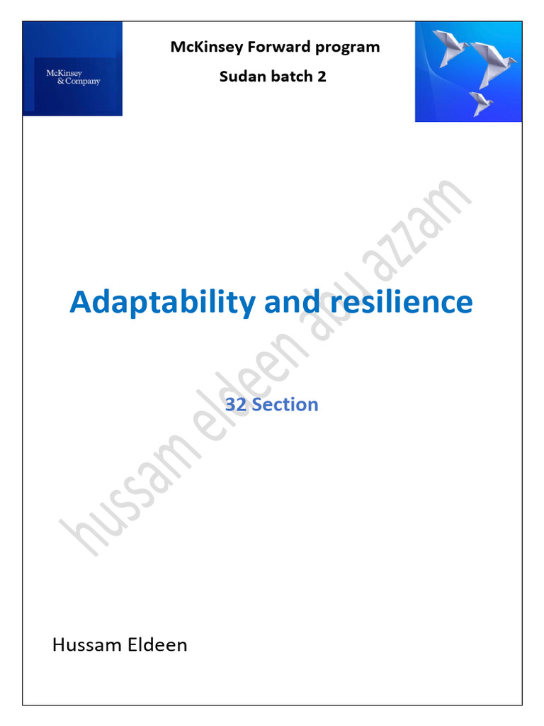 McKinsey Adaptability & Resilience Course | PDF | Habits | Mindset