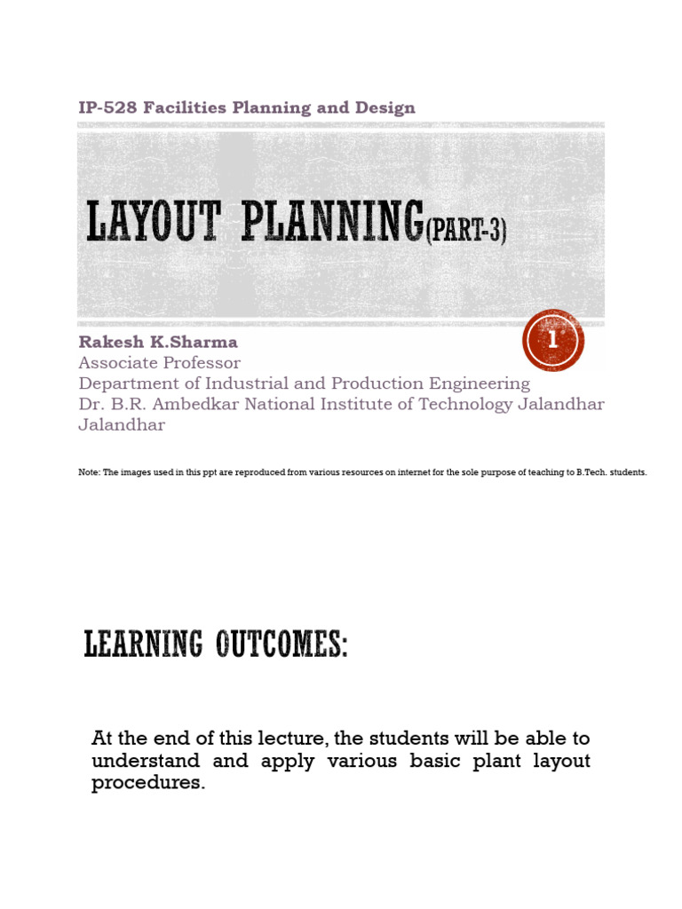 Systematic Layout Planning Methods | PDF
