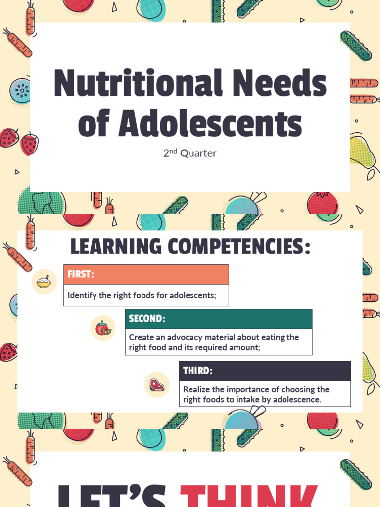 G7 Nutritional Needs of Adolescents 2022 | PDF | Foods | Dietary Fiber