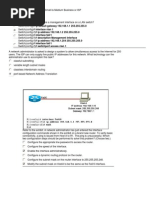 CCNA Discovery 2 Working at A Small To Medium Business or ISP Practice Final