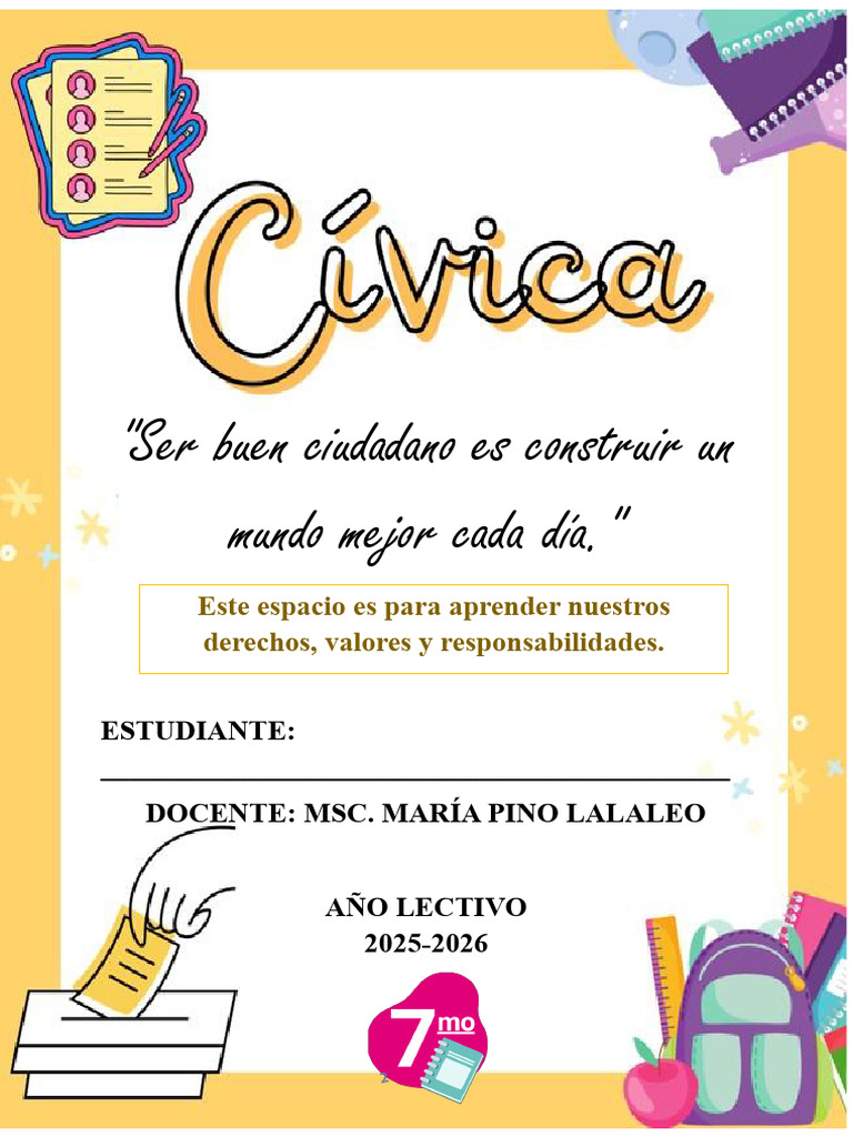 Carátula para Portafolio Docente 2025-2026 | PDF