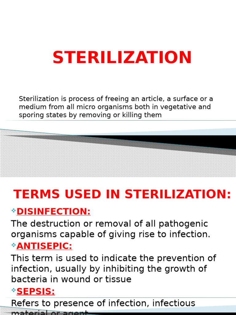 Methods of Sterilization Explained | PDF | Sterilization (Microbiology)
