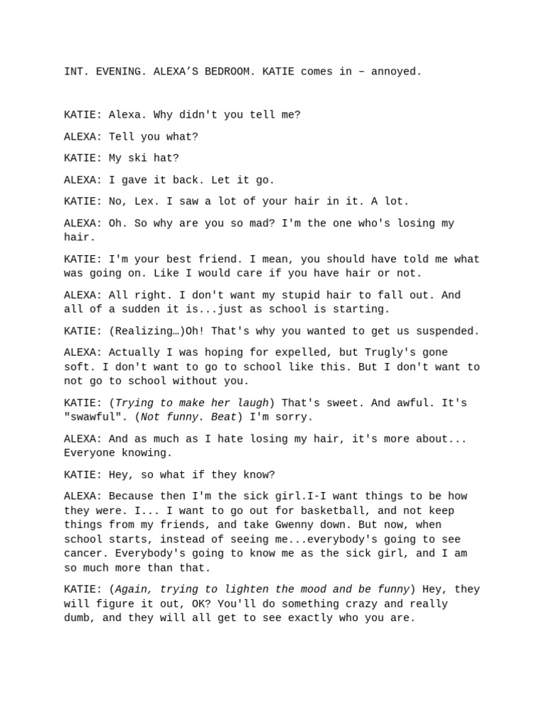 Alexa and Katie: Hair Loss Talk | PDF