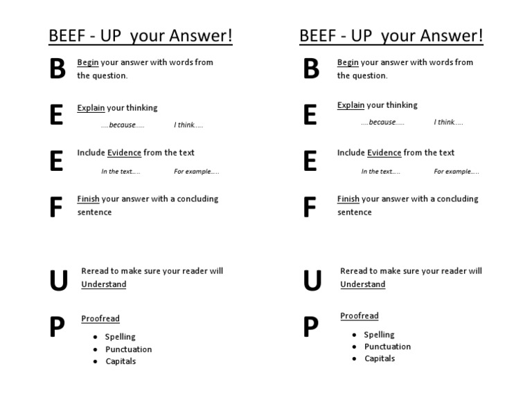 BEEF UP Half Sheet | PDF