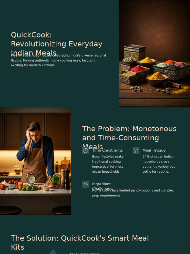 QuickCook: Authentic Indian Meal Kits | PDF | Indian Cuisine | Cooking